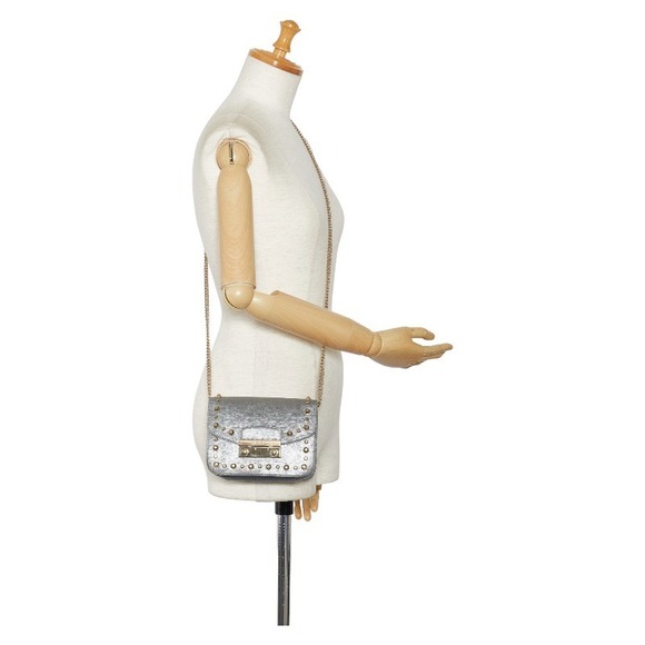 Furla Studded Leather Metropolis Flap Bag Leather Shoulder Bag in Good condition - Picture 10 of 10